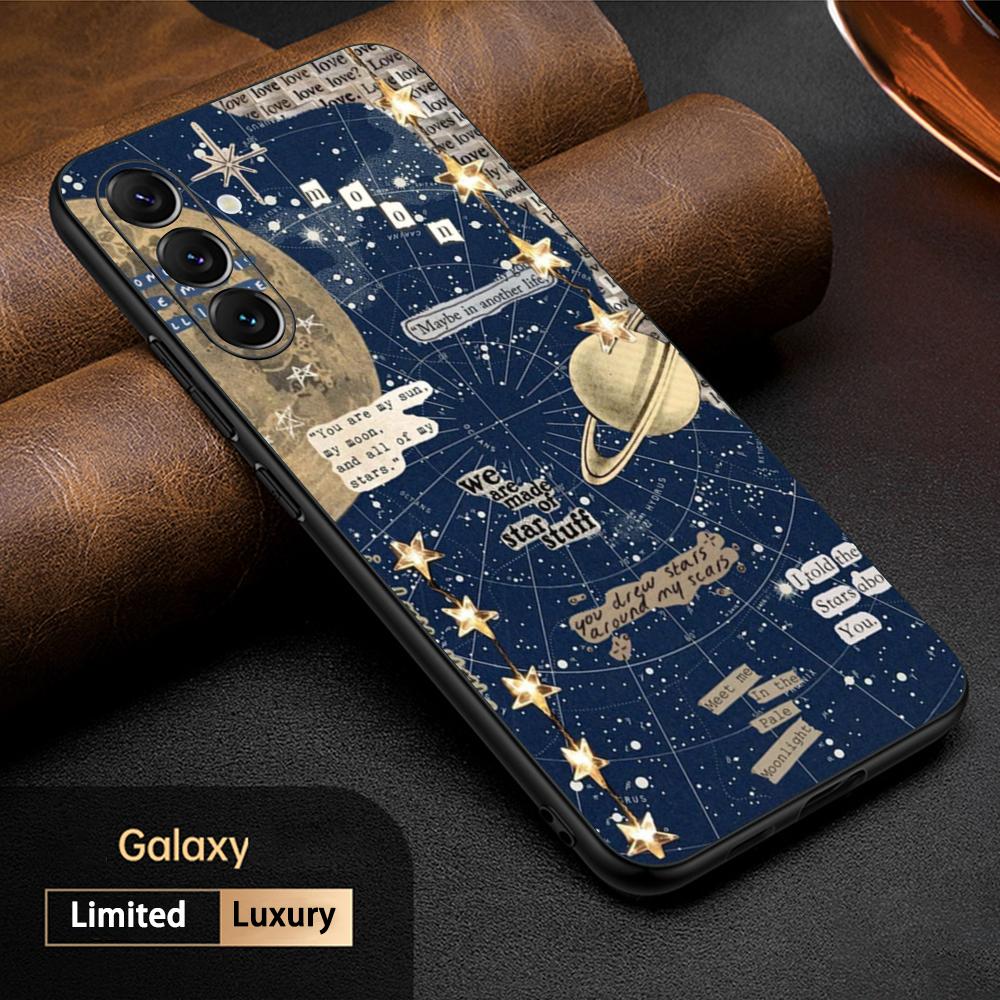 Модный классный узор со звездами, хит продаж, чехол для телефона для Samsung Galaxy S26 S25 S24 S23 S22 S21 Plus Ultra Note20, мягкий, черный