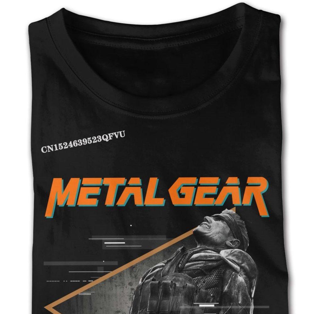 Дешевые фирменные футболки Metal Gear Solid, мужские футболки на заказ в английском стиле, мужские ретро-хлопковые футболки в готическом стиле