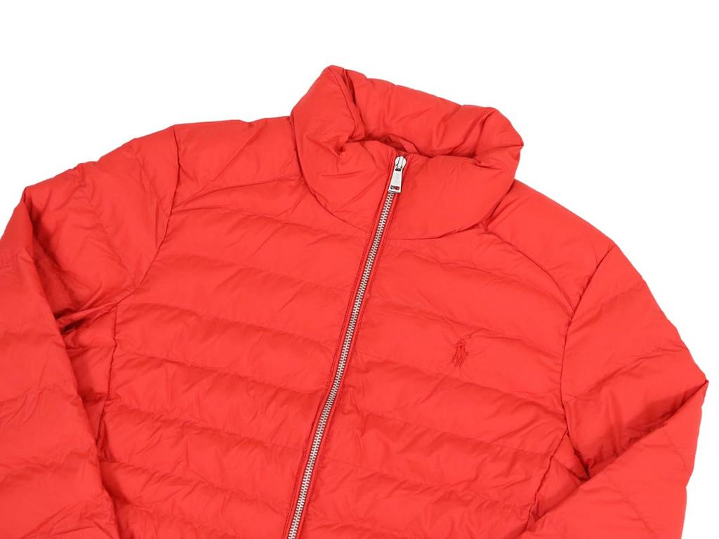 POLO RALPH LAUREN Packable Quilted Size Spring Red Women's Double-Zip Jacket, M, (Product Code 01010004)