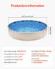 VEVOR Pool Liner, 30ft Round Pool Liner, Uinbead Style, Durable Vinyl Pool Liner, Standard Gauge, 52in Wall Height