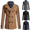New Men's Woolen Coat Men's Slim Mid-length Woolen Coat Men's Coat
