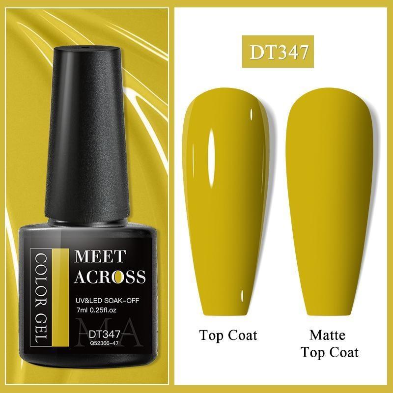 MEET ACROSS Блестящий гель-лак для ногтей, популярный телесный, розовый, красный, синий, блестящий гель-лак, красочный гель для начинающих, маникюр, салон дизайна ногтей