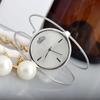 Women Metal Watches Simple Steel Wire Watch Bands Vintage Round Quartz Wrist Clock Charm Outdoor