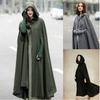 Cosplay Vintage Medieval Gothic Hooded Cloak Thin Coat Women Vampire Devil Creed Capes Pirate Robes Halloween