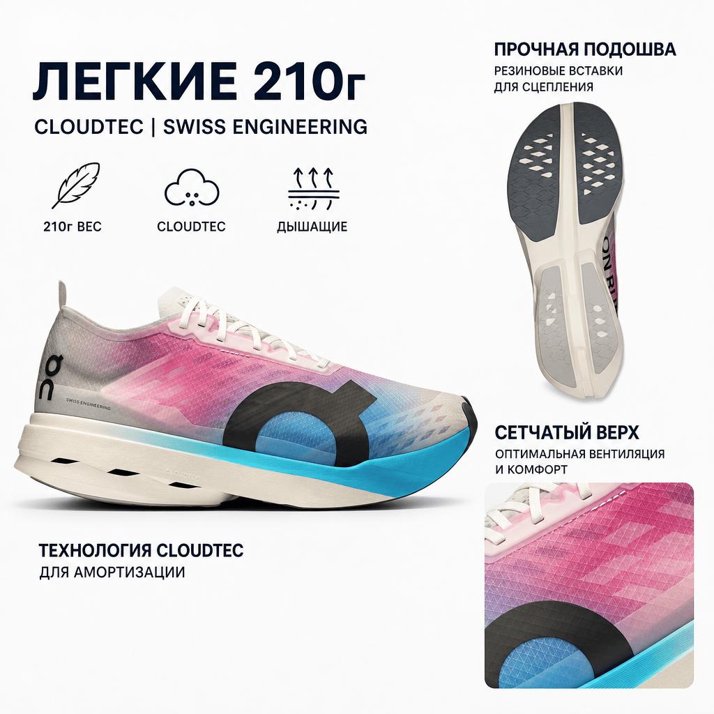 On Cloudboom Strike Модные Прочные Кроссовки с Низким Верхом Мужские кроссовки Розовый Синий 3ME30483195