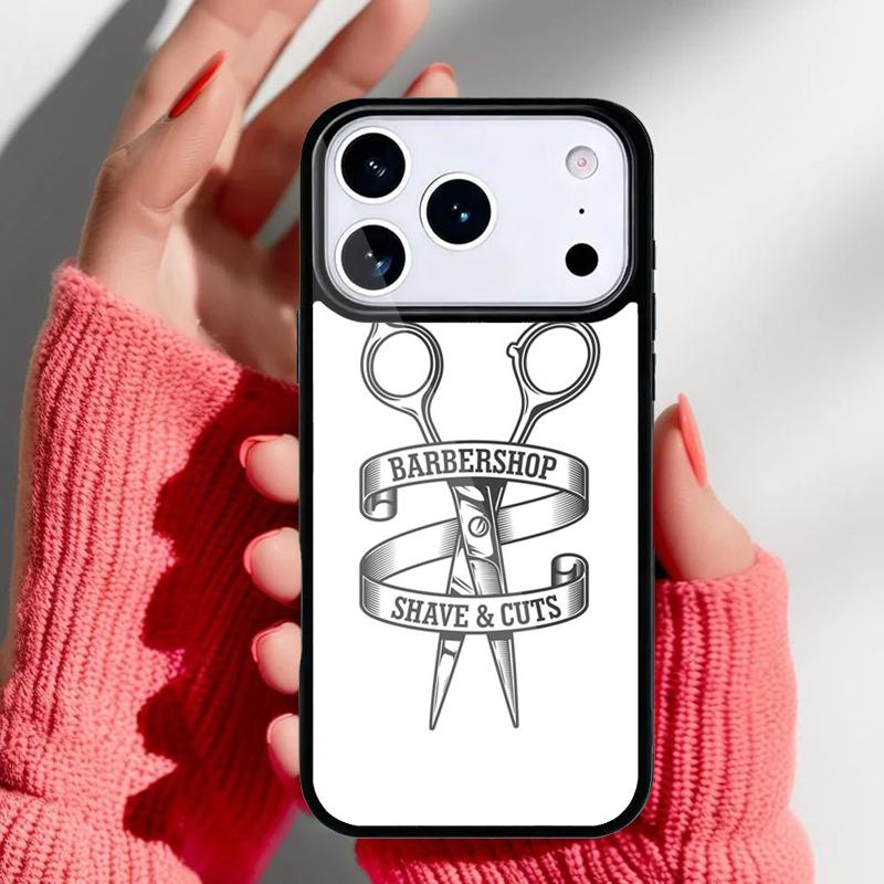 Ножницы парикмахерские Парикмахер Салон красоты Чехол для телефона для iPhone 17 16 15 14 13 Pro Max Задняя крышка для 12 11 Pro Coque