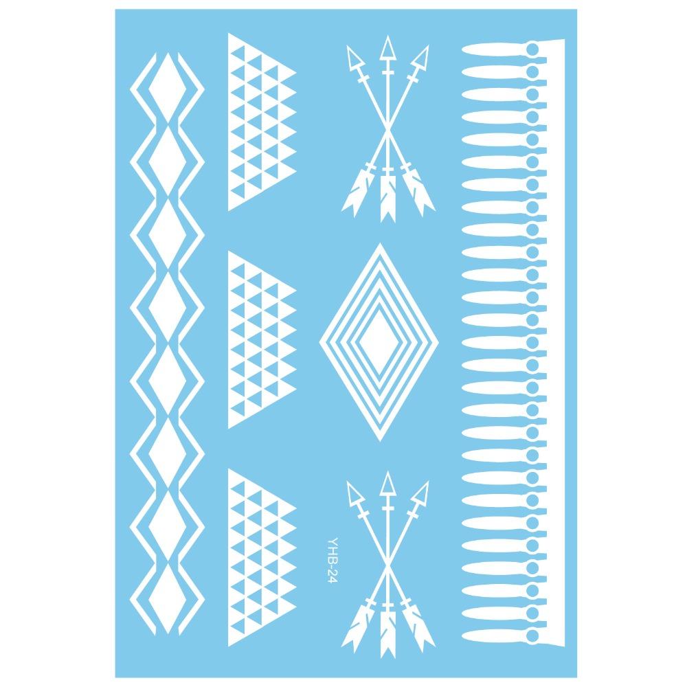 Waterproof White Tattoo Stickers Lace Flower Long-lasting Butterfly Tattoo Stickers Ethnic Style Temporary Tattoo Stickers