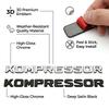 3D KOMPRESSOR Emblem Badge Letters For Benz W203 W204 W211 W210 C SLK Class ABS Glossy Black Chrome Trunk Logo Decal Accessories SL6