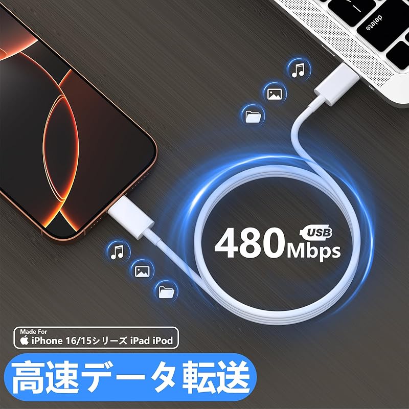 iPhone16 iPhone15 Cable USB C Type C PD Quick Charge [USB C-C Charging Cable 1M Set of 2] High-speed Data Synchronization / iPhone 15 Pro MAX, iPad