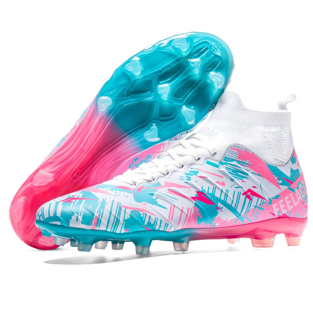 Футбольные бутсы с высоким верхом, сломанные шипы, шипы для искусственного газона, кожаные ноги, для мальчиков и девочек, подростков, студентов, тренировочная обувь