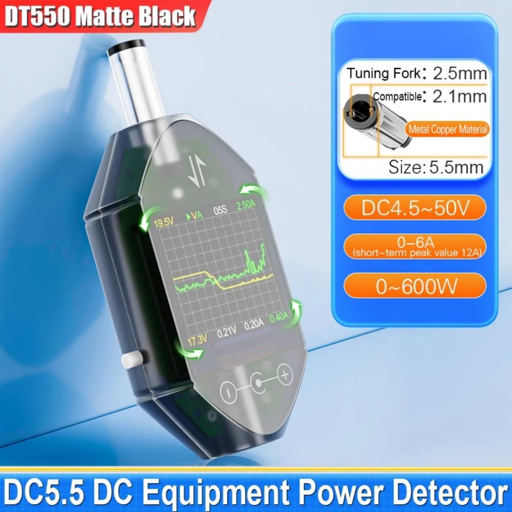 600W DT550 Meter 12V Digital Power Capacity Meter Voltage Current Tester Amp Meter for Routers Laptops Monitors DC 4.5-50V 0-6A