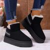 Thick Plush Platform Snow Boots for Women Winter Warm Fur Cotton Padded Shoes Woman Faux Suede Slip On Ankle Botas De Mujer 2025
