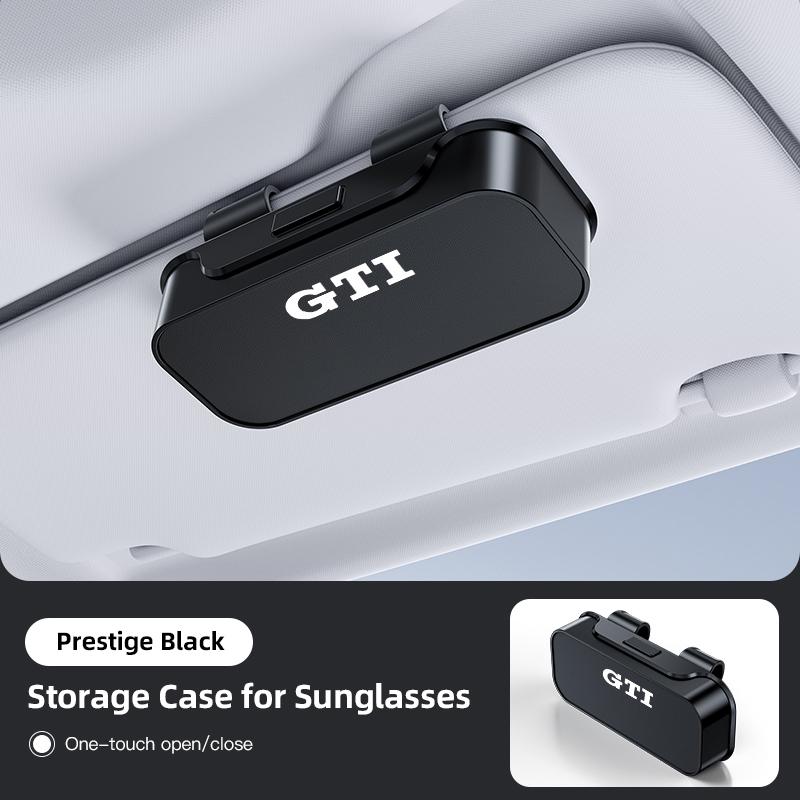 Valve Stems Caps Keychain Car Glasses Clip Sunglasses Box Sun Visor Eyeglasses Card Ticket Holder For Volkswagen VW RLine R Golf zw4