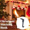 1/5Pcs Christmas Fireplace Hook Easy Installation Lightweight Metal Stocking Hangers DIY Holiday Decoration