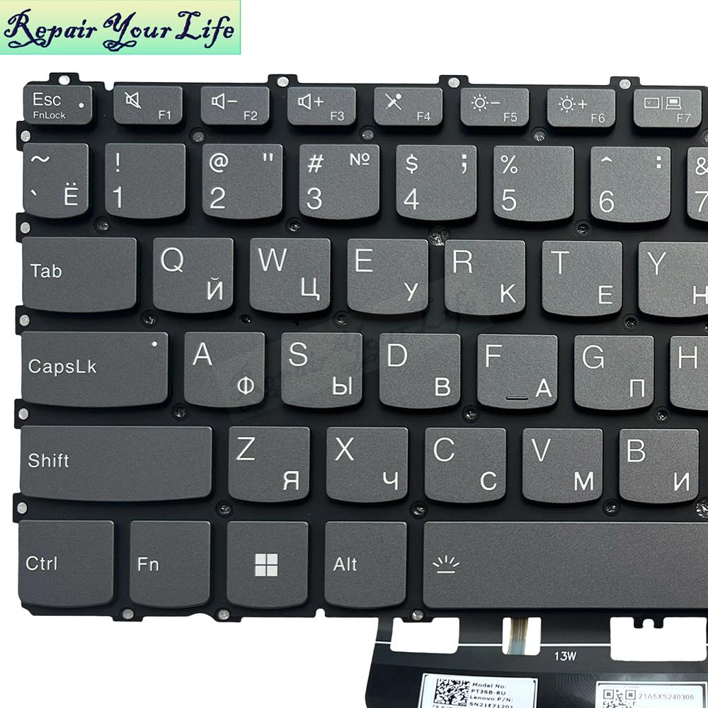 RU Русская клавиатура с подсветкой для Lenovo ThinkBook 13s G4 ARB 13s G4 IAP Yoga 6-13ALC7 82UD 6-13ABR8 SN21E71201 Клавиатура F10 Lock