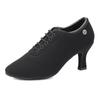 Женские танцевальные туфли на высоком каблуке для выступлений в стиле латиноамериканского джаза, танцевальная обувь на шнуровке, танцевальная обувь для учителей, дышащая и удобная