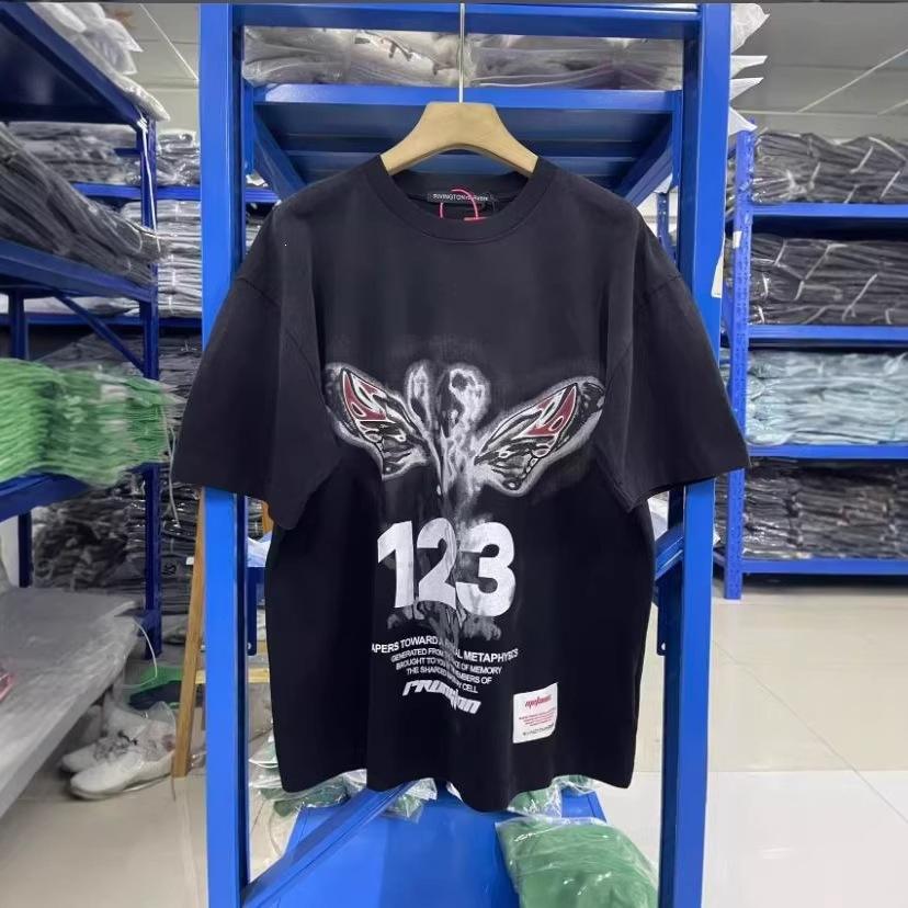 2026 new American retro washing water old printing loose and versatile trend hip-hop crew neck short-sleeved T-shirt for men and women