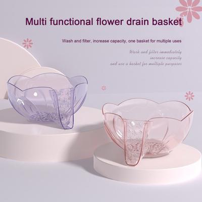 Корзина для слива фруктов и овощей Дуршлаги с носиком Не содержит бисфенол А Миска для мытья фруктов с ситечком Контейнер для сушки продуктов на кухне Раковина
