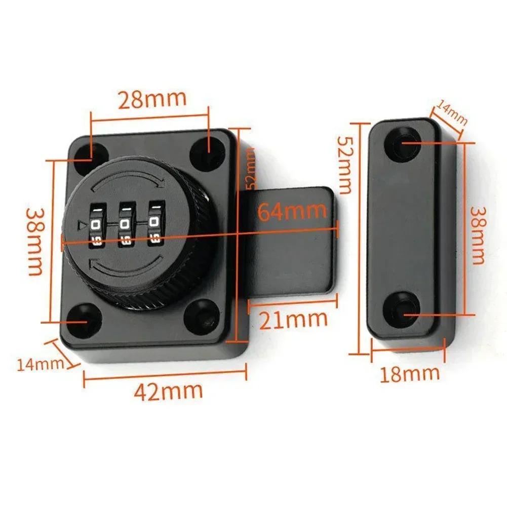 3-значный парольный дверной замок, кулачковый кодовый замок из цинкового сплава для почтового ящика, дверная фурнитура, раздвижной замок