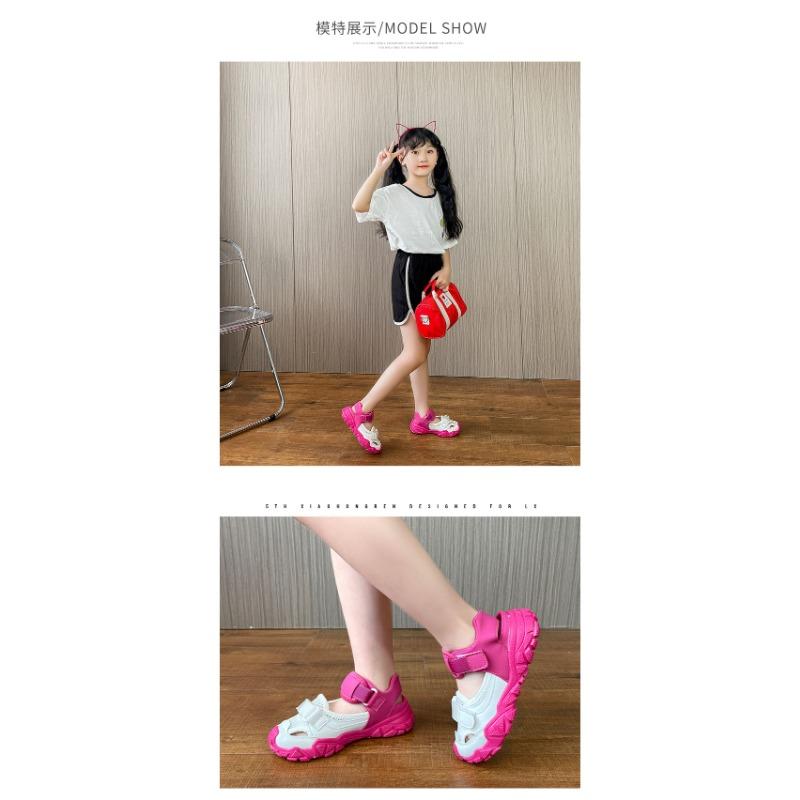 Спортивная обувь для девочек, летние новые сандалии Bowhead Hollow для мальчиков, мягкая подошва, пляжная обувь, детская обувь для ходьбы