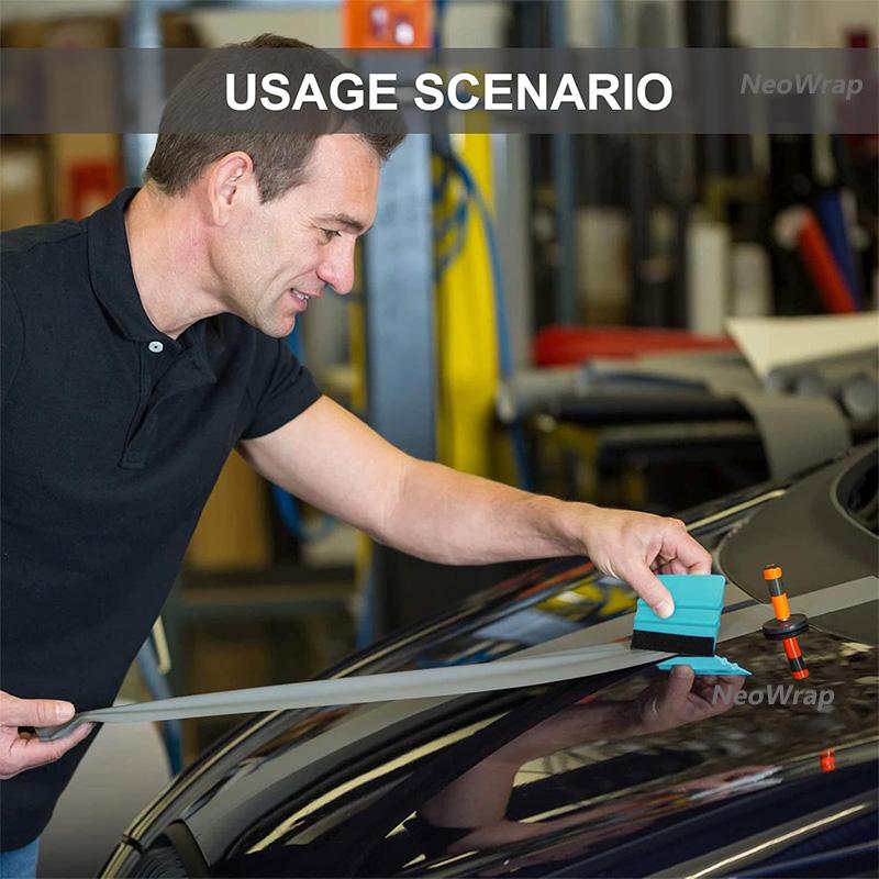 Ракель с фетровым краем Инструмент для тонировки окон Скребок для виниловой пленки автомобиля Пластиковая лопатка Без царапин Пленка DIY Ракель Выравнивание обоев