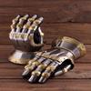 Medieval Knight Gauntlets  Steel  Brass Articulated Armor Gloves
