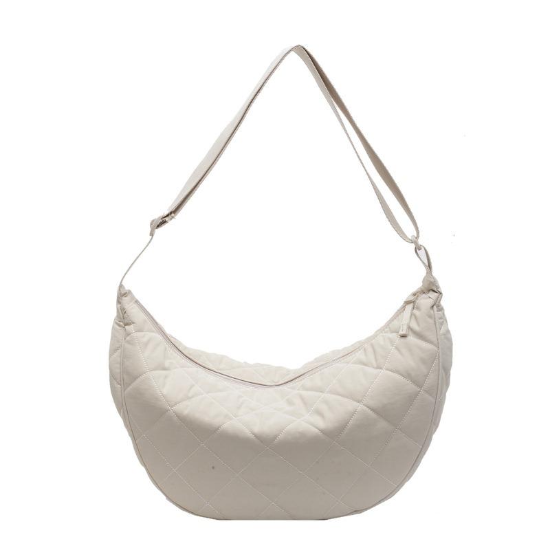 Простая сумка через плечо из нейлоновой ткани, стеганая сумка-пельмень, повседневная сумка через плечо для мужчин и женщин