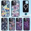 Чехол для телефона A-Art с цветами, магнитный, для iPhone 17 16 15 14 13 12 Pro Max, чехол для беспроводной зарядки Magsafe