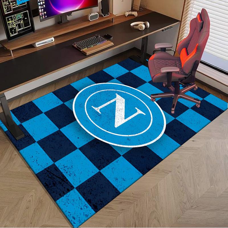 Napoli Blue Energy Symbol Area Rug Office rug, Chair Rug, Decor Carpet Livingroom bedroom Mat, Large Size Fan gifts Christmas gifts