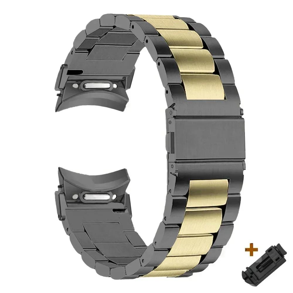 Без зазоров Быстросъемный ремешок из нержавеющей стали для Samsung Galaxy Watch 6 Classic 43 47 мм Для Galaxy7 6 5 4 44 40 мм 5 Pro 45 мм Браслет