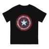 T-Shirts CA Shield Comic Essential Vintage 100% Cotton Tees Short Sleeve Disney Captain America Film T Shirt Crewneck Clothes