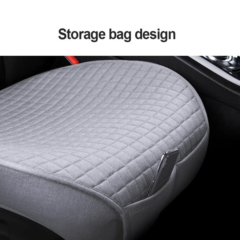 SEAMETAL Льняной чехол на автомобильное сиденье Дышащая льняная подушка для автомобильного сиденья Защитная накладка для автокресла Универсальная для седанов и внедорожников