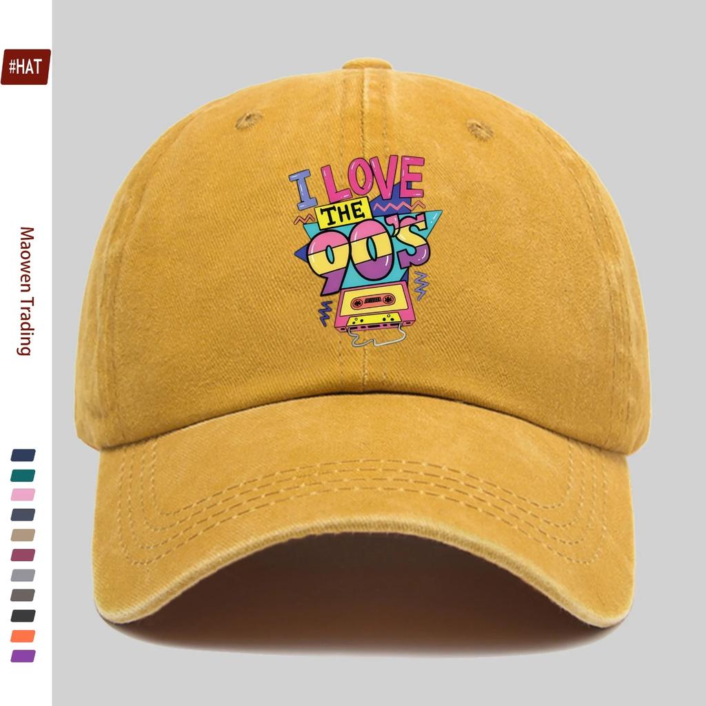 pc I Love The S Printed Baseball Cap with Cassette Pattern Design Sun Hat Travel Party Decor Hat MultiColor Optional H