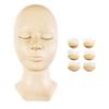 VEYES Bulk Makeup Bundle Training Head Lash Extension Supplies Gold Mannequin of Replace Eyelids
