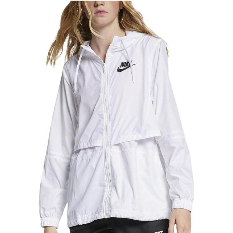Nike Дышащая повседневная куртка с капюшоном женские куртки белые AJ2982-101