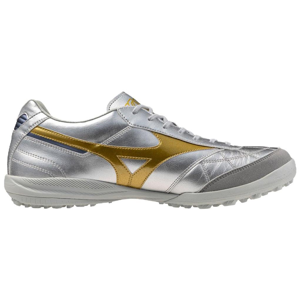 Mizuno MORELIA SALA TF Шиповки Нескользящие Износостойкие Футбольные бутсы Унисекс Серебристый Mizuno Q1GB251104