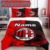 3pcs Duvet Cover Set (1*Duvet Cover + 2*Pillowcase, Without Core), Custom Name football team Pattern Bedding Set, Home Bedroom Decor Gift