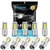 Alopee BA15D LED Белый Замена для 1142 RV Интерьер Кемпер Лодка Прицеп Навигация 18SMD 5050 Чип лампы, Неполярный 6500K, 12В/24В DC/AC 1004,