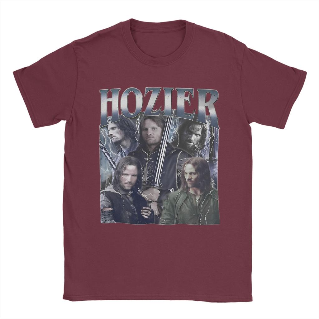 Retro Funny Hozier Meme Tshirts Unisex Round Neck Short Sleeve Top Unreal Unearth Tour LLords Of The RRings Cotton Summer Top Tee