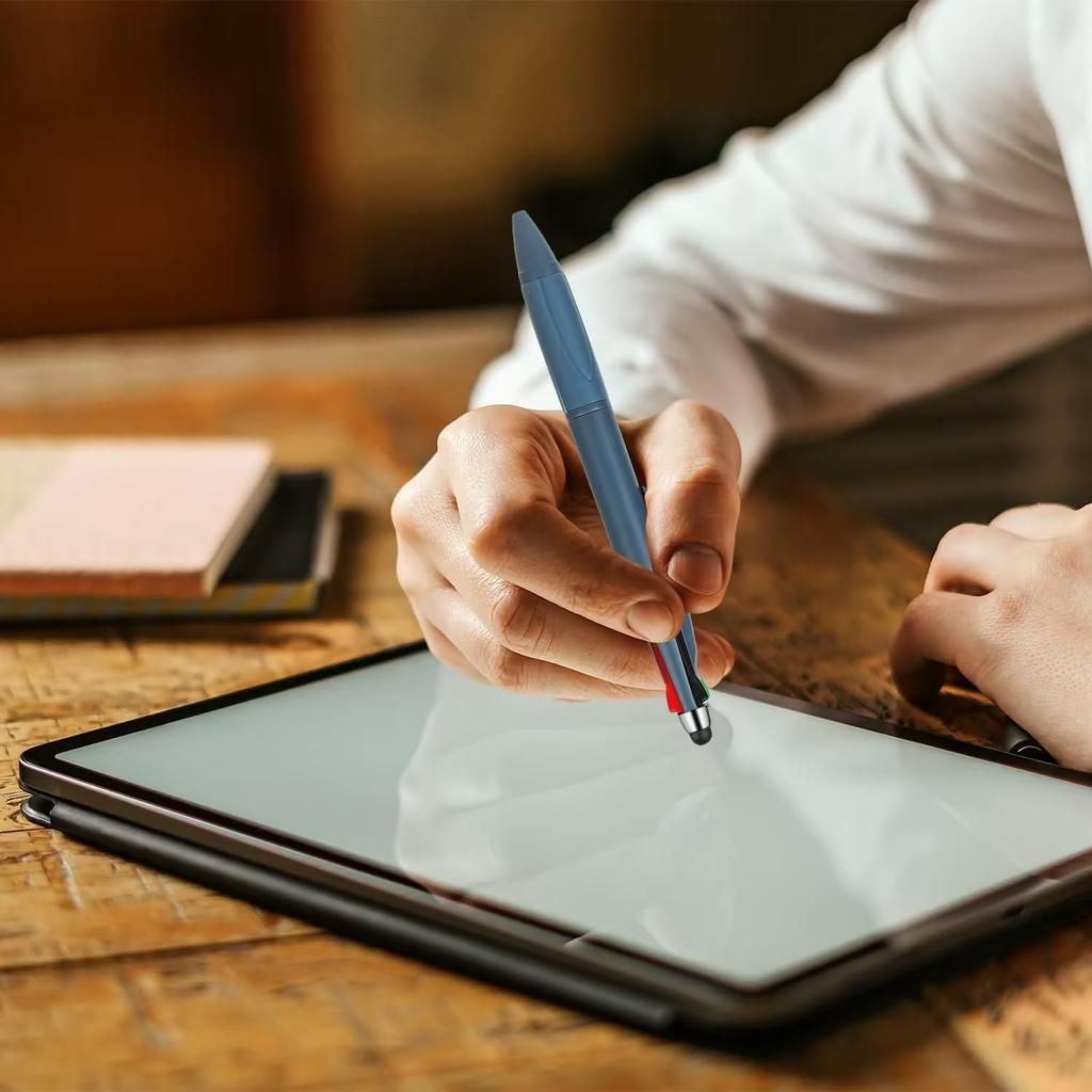 Multicolor Pen in One Multi Color Pens with Stylus Tip 4 Color Pen Nurse Accessories for Work Stylus Pens for Touch Screens 1.0mm Ballpoint 9 Pack