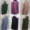 M215# Middle Eastern Muslim Women's Loose Batwing Sleeve Islamic Dress Robe