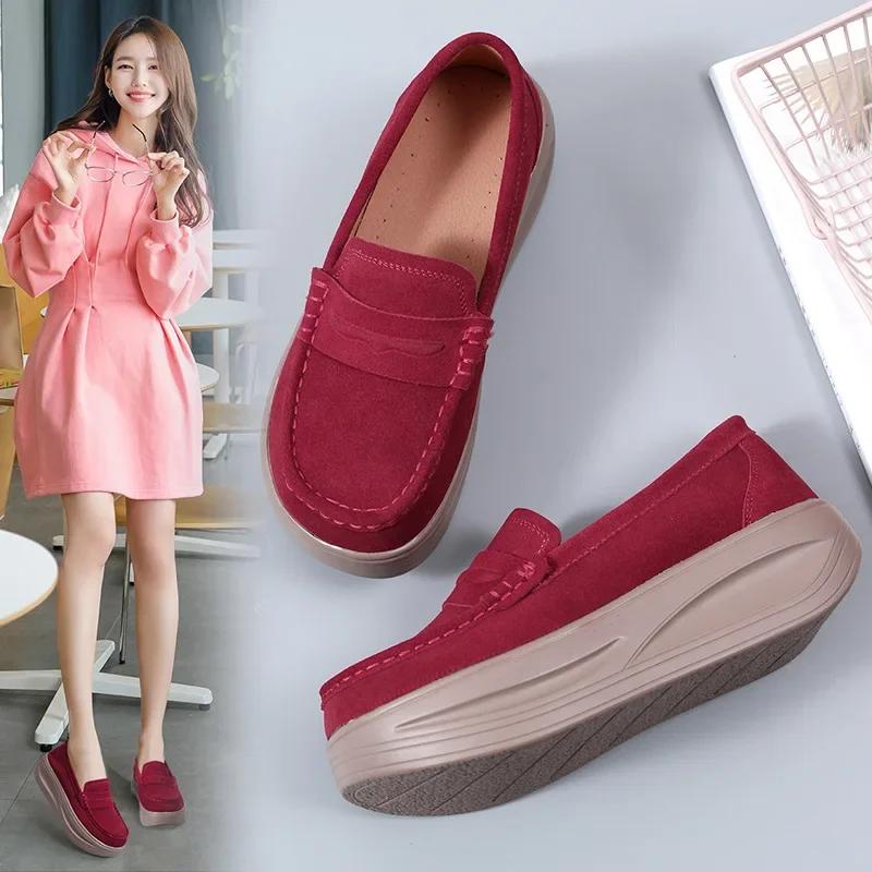 Обувь-качалка больших размеров, кроссовки на танкетке, повседневная обувь, женские нескользящие кроссовки на мягкой подошве для бега на платформе, Zapatos Mujer