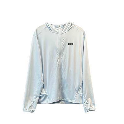 Puma Дышащая тканая куртка с капюшоном для защиты от солнца, спортивная повседневная куртка унисекс, синяя 690188-42