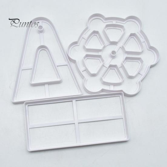 3 шт., формы для печенья, романтические формы для печенья в форме колеса обозрения, пищевой нелипкий, DIY Изготовление форм для выпечки, пластиковые формы для печенья, печенья на день Святого Валентина