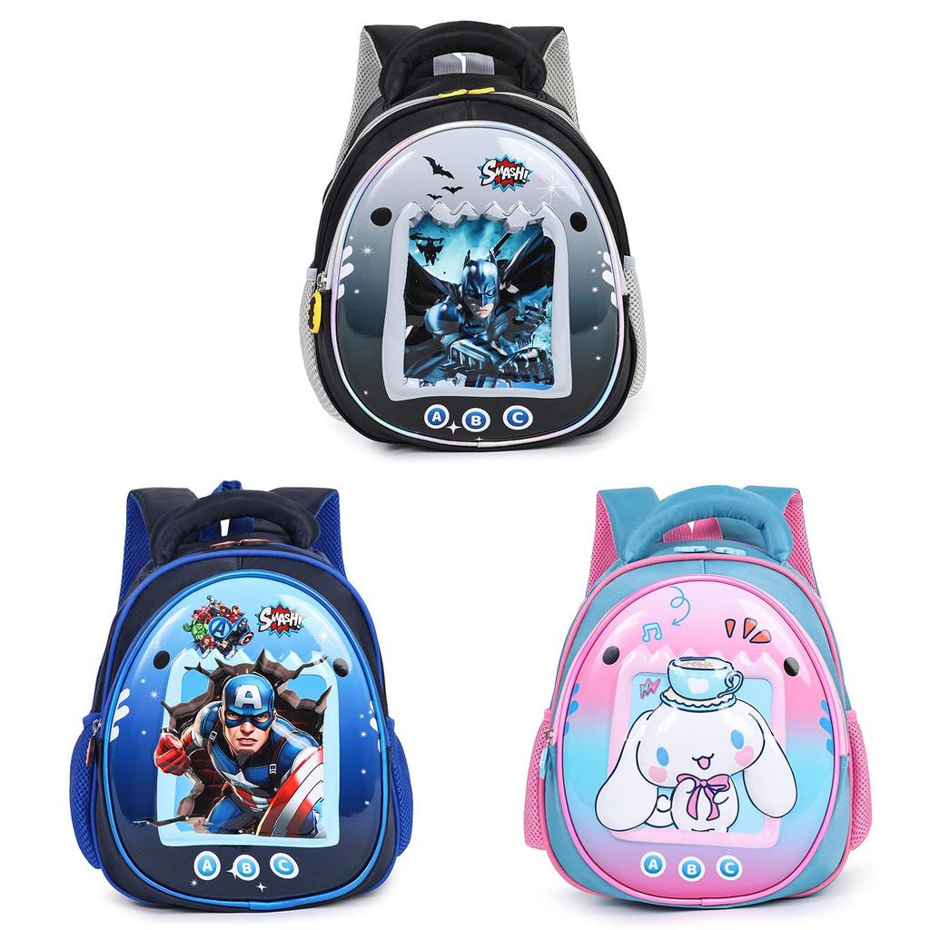 Kuromi Melody Unicorn Cinnamoroll Batman School Bag With 3d Cartoon Design And Lightweight Oxford Material For Children