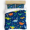 Cartoon Dinosaur Duvet Cover with Pillow Case Custom 3pcs Bedding Set Quilt Cover Double Bed Home Textile