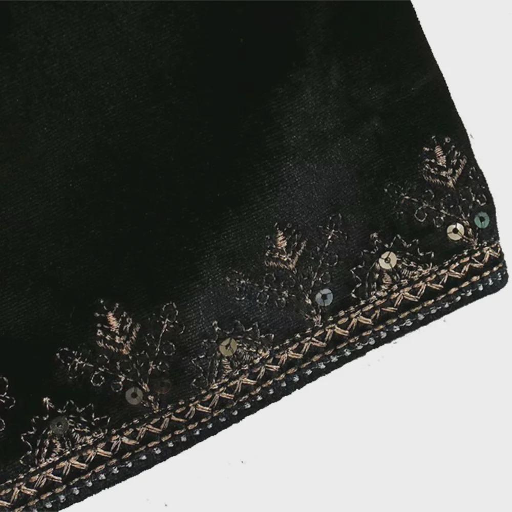 Черный кардиган с длинными рукавами в стиле ретро с принтом для женщин