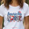 All American Nurse T Shirt Patriotic Phlebotomist Appreciation Healthcare Professional Fourth Of July Vintage Unisex