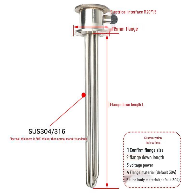 Чуан И Дин 115 Фланцевый Погружной Нагреватель Термального Масла