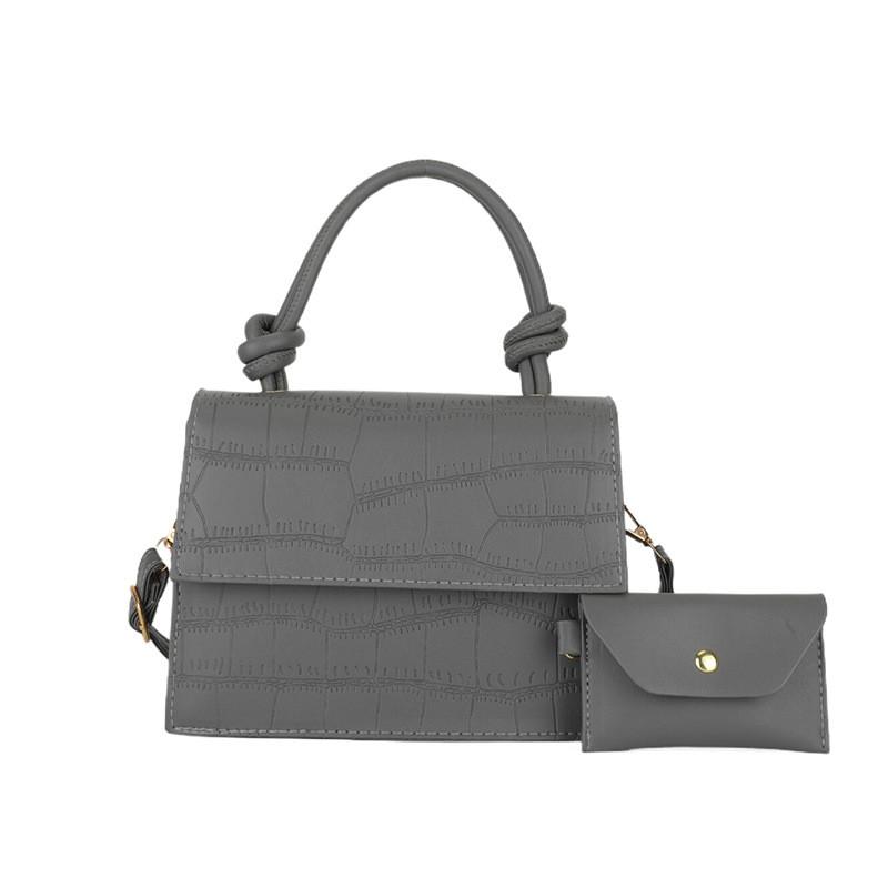 Stone Texture Small Square Bag With Mobile Pocket For Casual Fashion Ladies